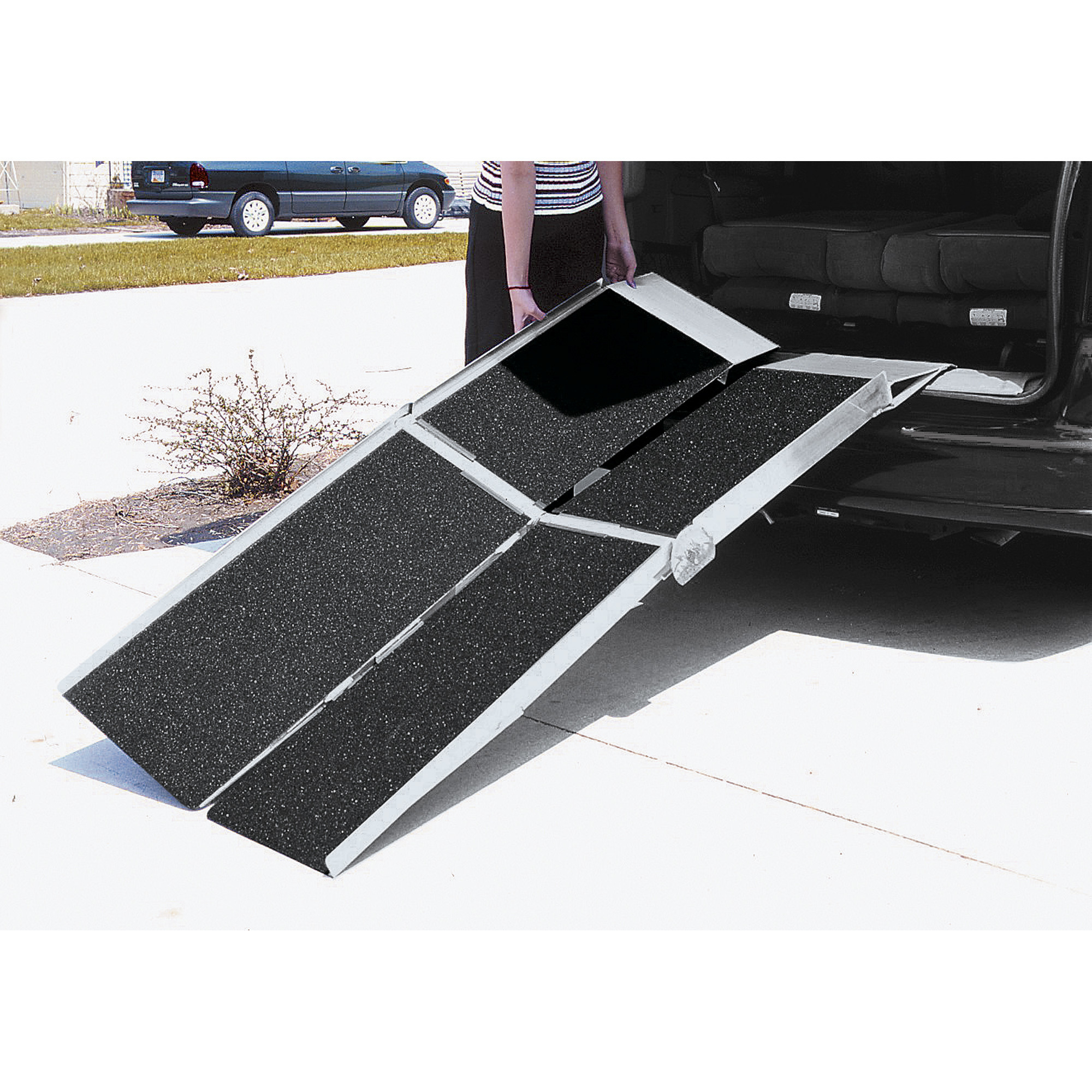 PVI Folding Aluminum Utility Ramp, 800-Lb. Capacity, 7ft.L x 30in.W